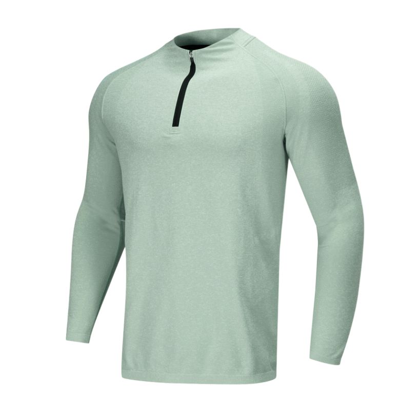

DECATHLON DOMYOS Comfortable Soft Breathable Quick Dry Long Sleeve T-Shirt Men s Almond Green/Snow White XS-170/84A