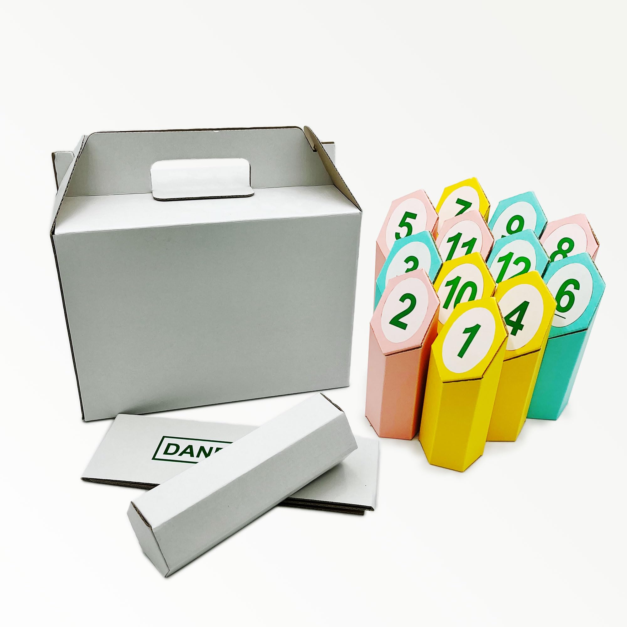 DINETTE Картонная игра в кегли [Легкая игра для семьи и друзей] (раскраска)