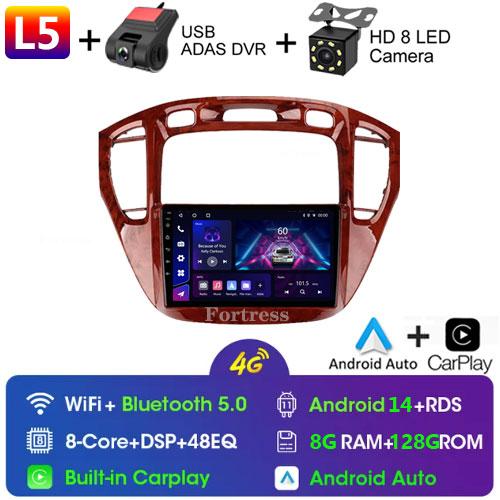 Fortress For Toyota Highlander 1 XU20 2001-2007 Multimedia Video Player Navigation Stereo 2 Din DVD Head Unit Android Car Radio