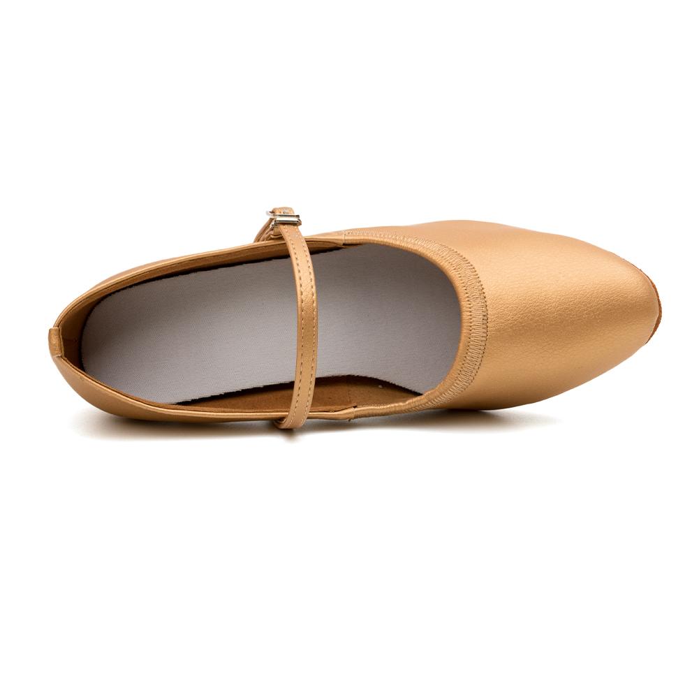 Leather Waltz Modern Dance Shoes Adult Womens Close Toe Latin Party Ballroom Dancing Shoes High Heels 7cm