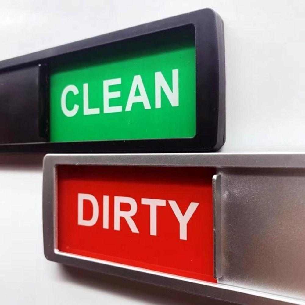New Acrylic Dishwasher Cleaning Sign Slide Shutter Design Easy To Read Cleanliness Signs Room Cleaning Tips Dishwasher Indicator