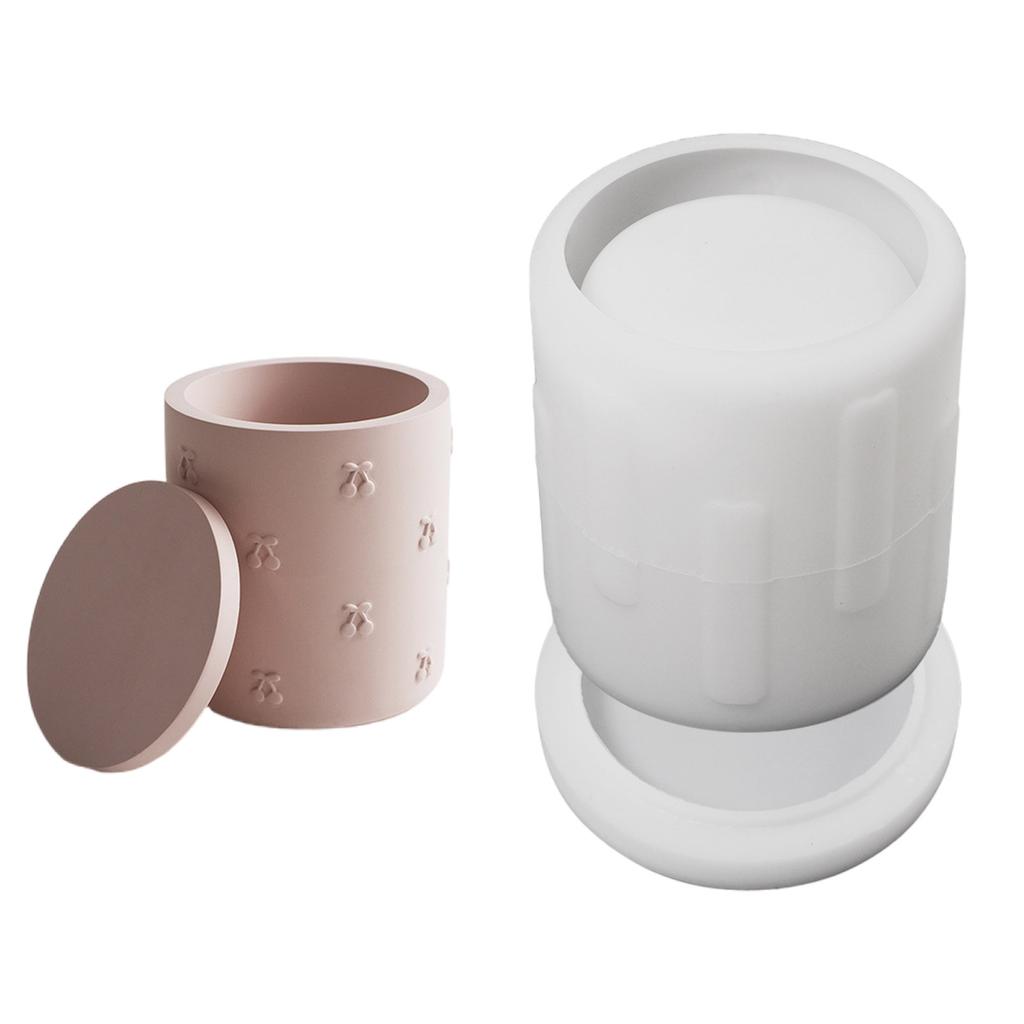 Retro Styles Silicone Container Mould for Craft Jewelry Holder Candle Jar Glossy Exterior Designs