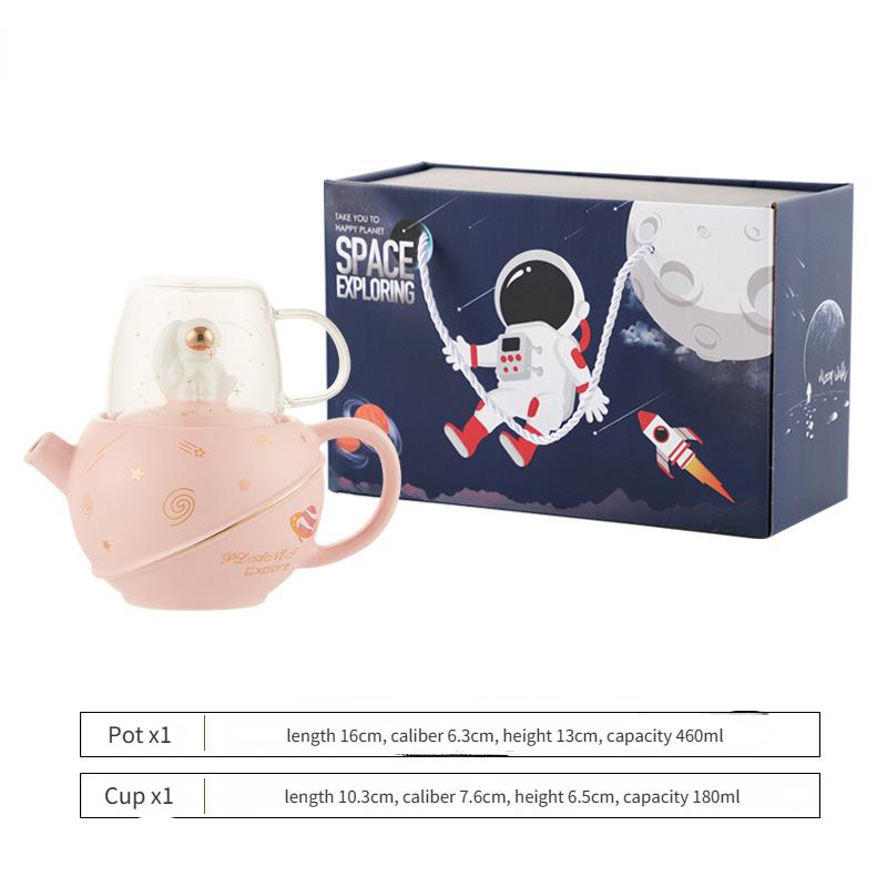 Moon Pot Tea Set Ceramic Tea Pot Star Glass Cup One Pot One Cup