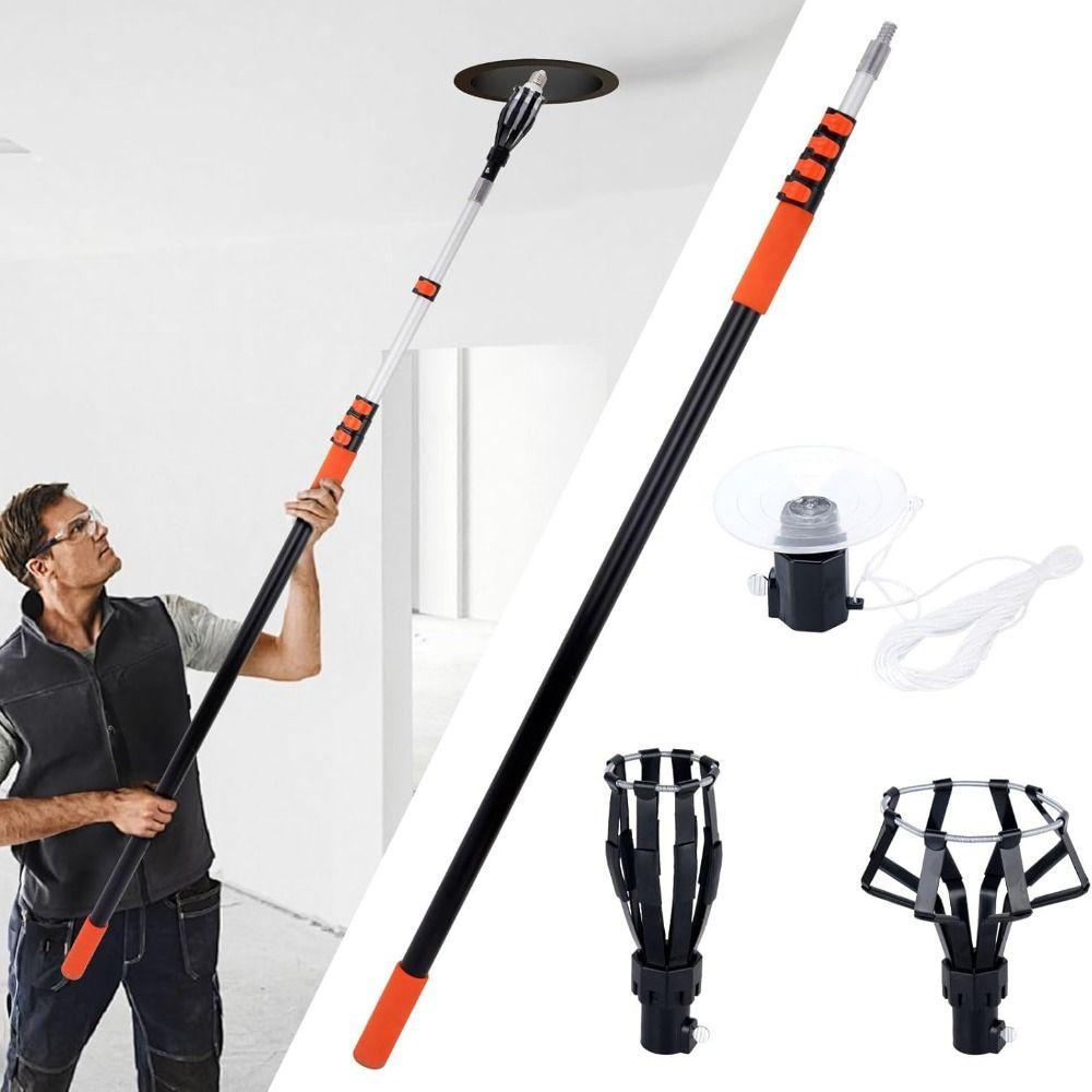 1/3Pcs Aluminum Zinc Zinc Alloy Light Bulb Changing Tool Telescopic Rod Bulb Removal Tool  High Ceilings