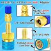 1/2Pcs High and Low Side R1234YF Quick Coupler Adapter AC Hose Fitting Connectors  R1234YF To R134A