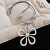 Retro Vintage Hollow Flower Charm Statement Simple Leather Cord Women Necklace Boho Jewelry