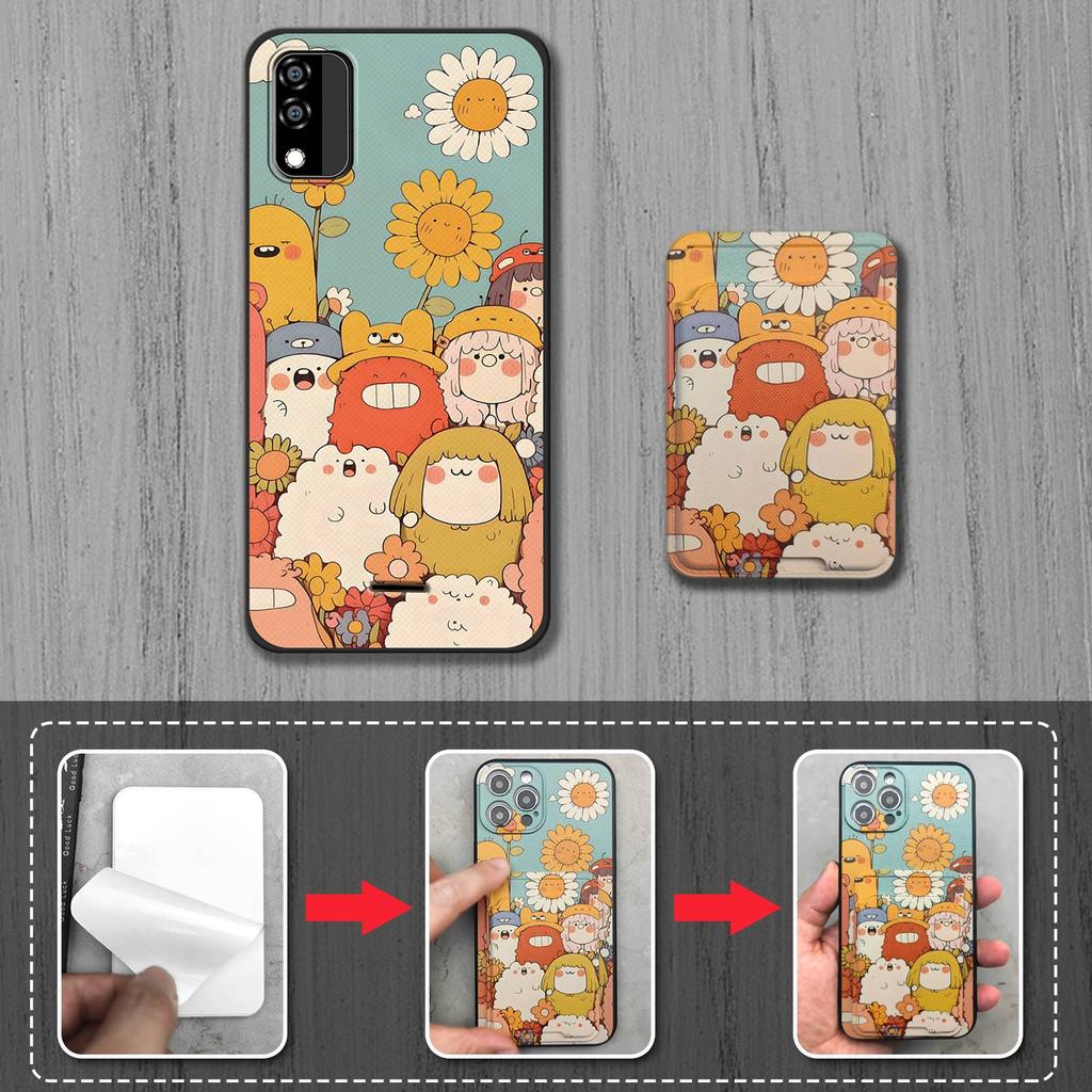 Card Slot Waterproof Phone Case For BLU C5 Max 2022 Fashion Design Durable Silicone Card Bag Protective Anti-knock TPU