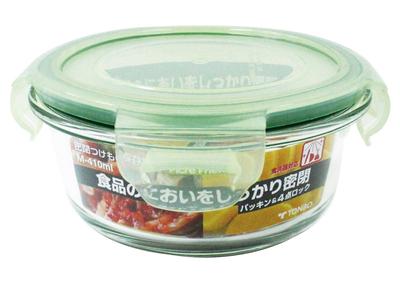 Tombow Glass Airtight Storage Suitable for SG Heat-Resistant Container, 410ml, 4-Point Lock, Pickles, M-410