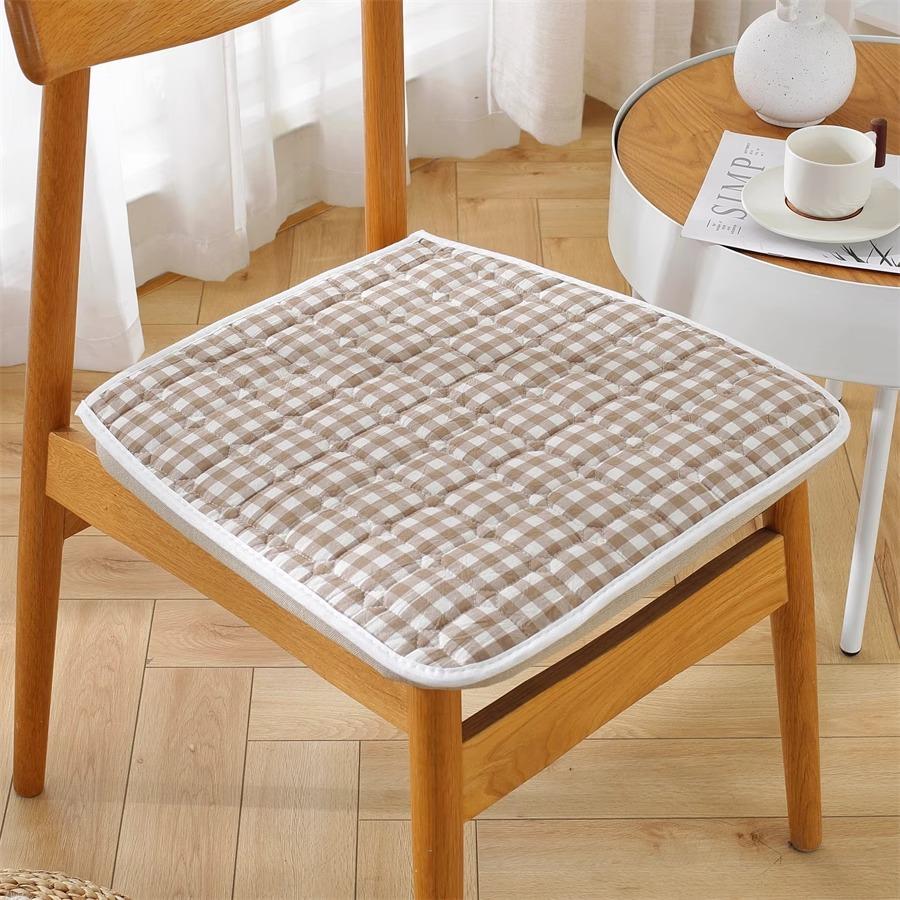 Cotton Chair Cushion Breathable Office Chair Pad Simple Dining Chair Cushion All Season Use