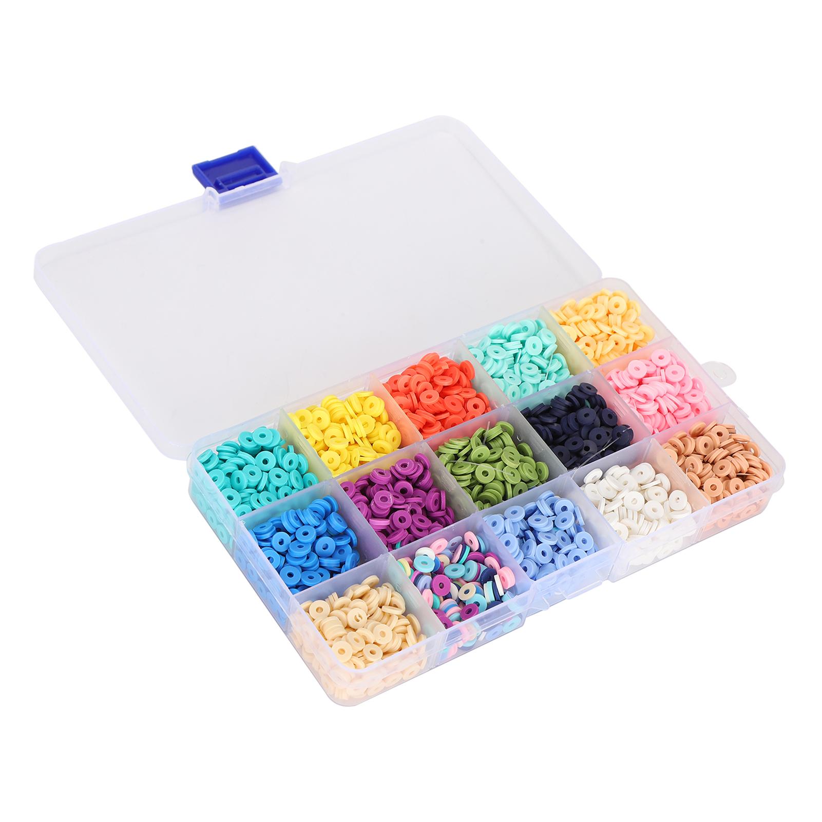 

Clay Round Beads Flat 15 Colors for Bracelet Necklace Accessories Making DIY Craft
