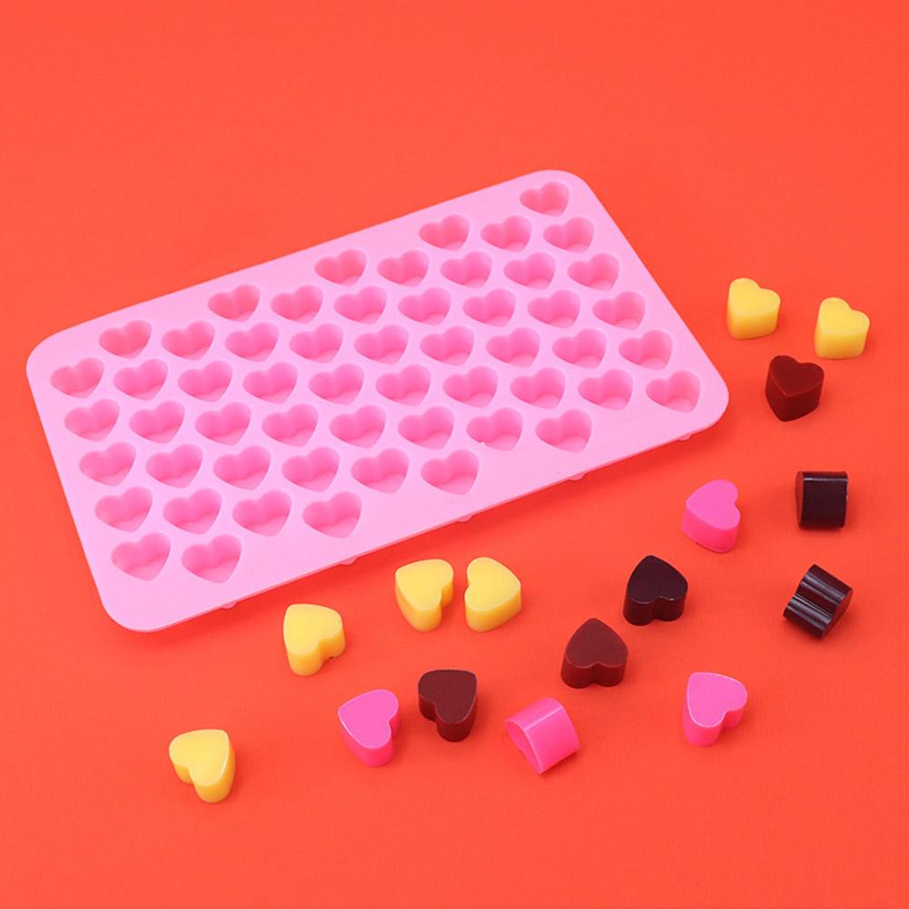 55Compartment Heart Silicone Candle Mold Valentine's Day Candles Making Kit DIY Love Cake Chocolate Baking Mould For Party Gifts
