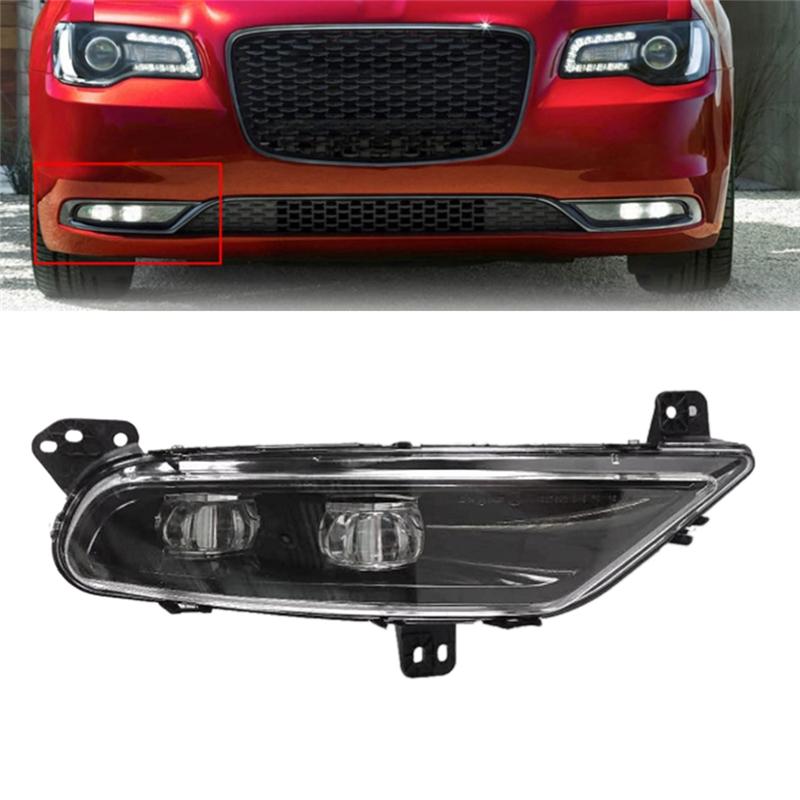 68294008AA Car Front Bumper LED DRL Daytime Running Light Turn Signal Fog Lamp For Chrysler 300C 2015-2020 Parts Right Side As Shown Right
