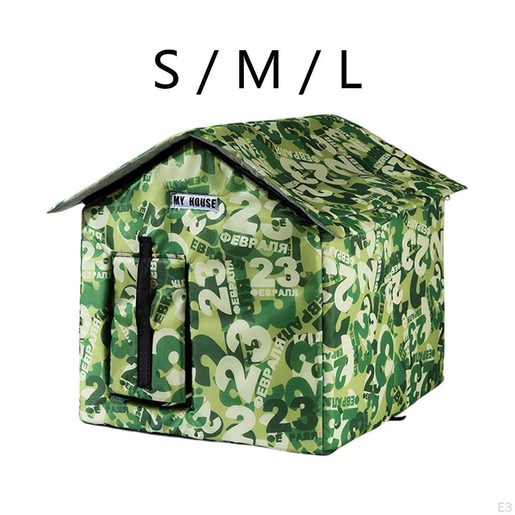 Cat House for Outdoor Cats Homeless Pet Tent Rainproof Cold and Windproof Four Seasons Puppy