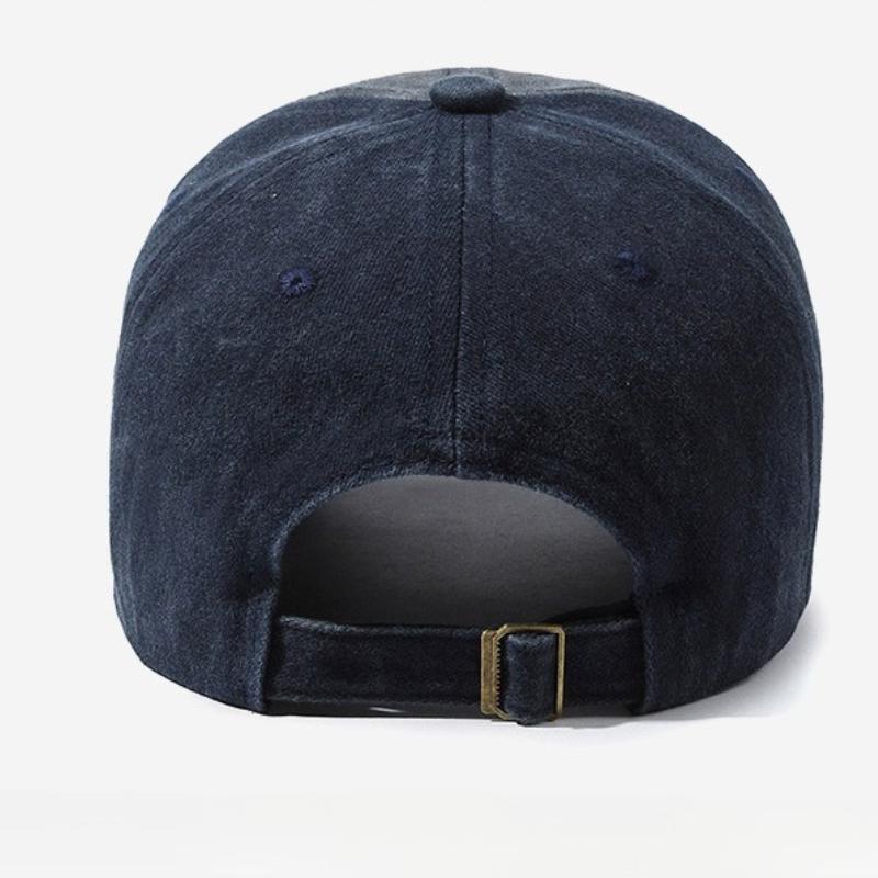 Gewaschene Baumwoll-Baseballkappe mit gestickten NYS-Buchstaben, für alle Jahreszeiten, Denim, gebogener Schirm, Sportmütze, personalisierte Outdoor-Mütze