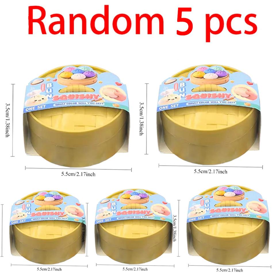 Cute Blind Box Dumpling Squishy Soft Squeeze Toy Colorful Simulation Anti-Stress Toy Boost Happiness Gift