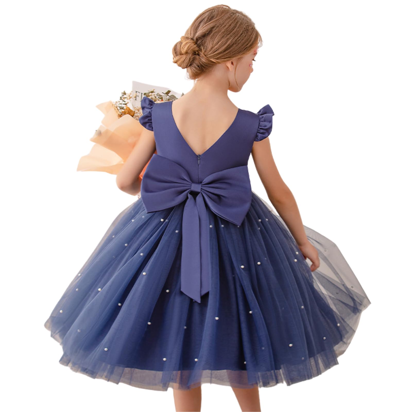 

Платье принцессы Perriberry для Идеально для и с юбкой из тюля Девочки, Концерты, Фортепиано, Формальное, Свадьбы, (100, Темно-синий)