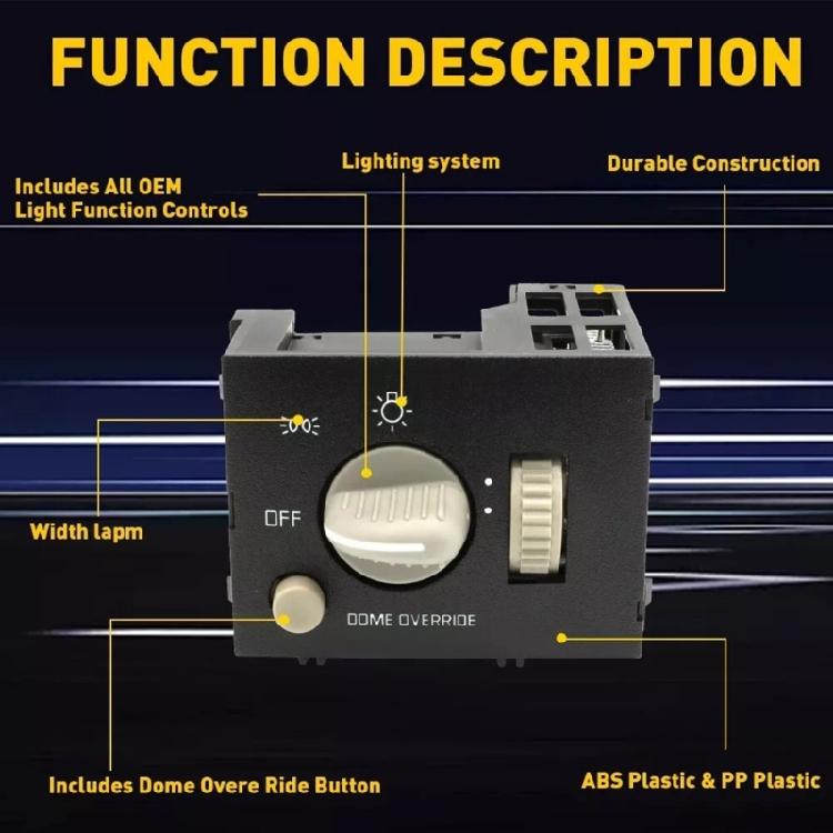 Headlight Control Switch Button 5047633 15047634 15715117 15013005 93443101 15741153 15992131 93443100 for Easy Handling