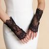 Bridal Lace Gloves Women Lace Arm Sleeves Elegant Long Gloves Fingerless or Five-Finger Gloves for Wedding Prom Tea Party