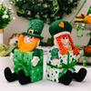 2 stuks Unieke Beeldjes Patrick's Day Kabouters Kleurrijke Poppen Accent voor Eettafel of Bureau Geluksblad Decoraties
