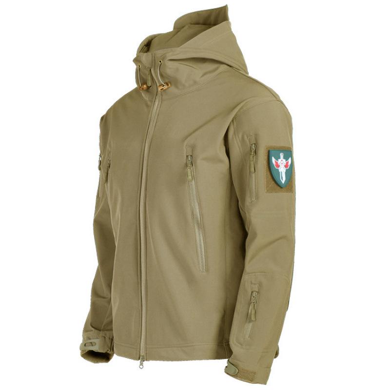Winter Herbst Taktische Elastische Männer Fleece Jacken Wasserdichte Anzug Angeln Warme Wandern Camping Trainingsanzüge Set Kapuze Mantel Thermische