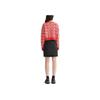 Karl Lagerfeld Casual Commuting Light Luxury Color Block Letter Pattern Jacquard Long Sleeve Knit Sweater Women sweater Red E37W2049500