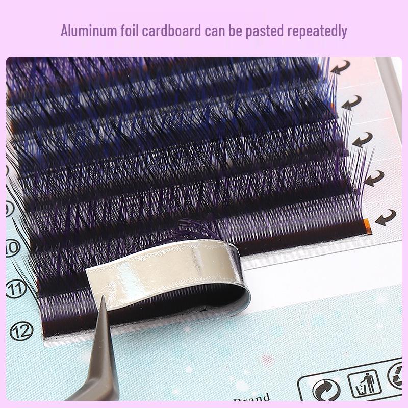 0.07 Mixed Color YY Grafting Eyelashes - Soft, Non-Scattering, Y-Shaped Blue & Purple False Extension