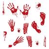 Halloween Blood Disturbing Handprint Static Cling Wall Decor For Spooky Haunted Experiences House