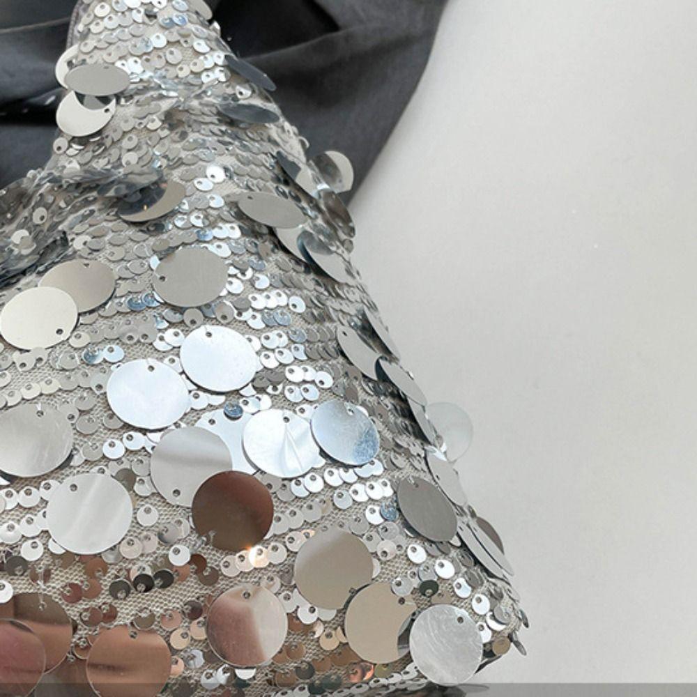 Tote Bag Sequin Shoulder Bag Square Bag Tassel Crossbody Bag French Evening Banquet Bag Women