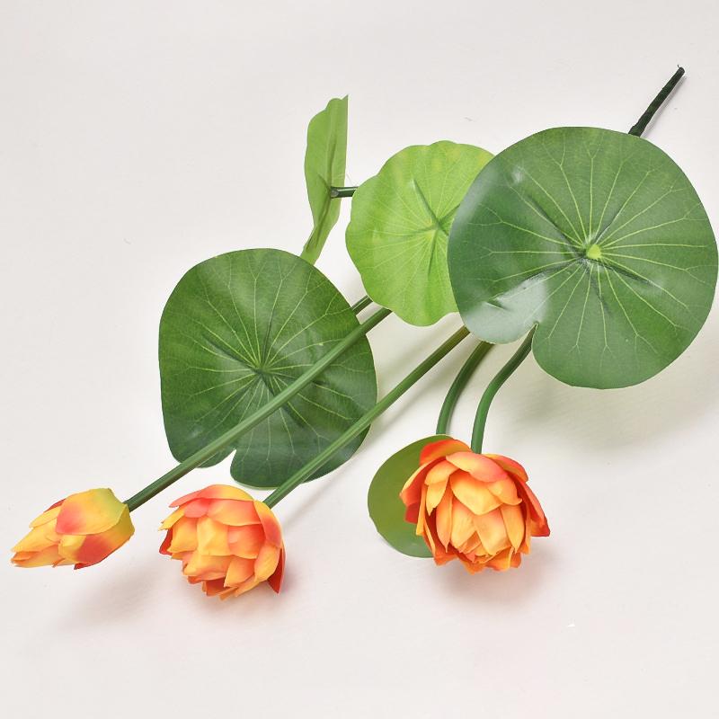 Artificial Flower Simulation Silk Lotus Green Plants Decoration Fake Flowers for Home Hotel Garden Living Room Table Decor
