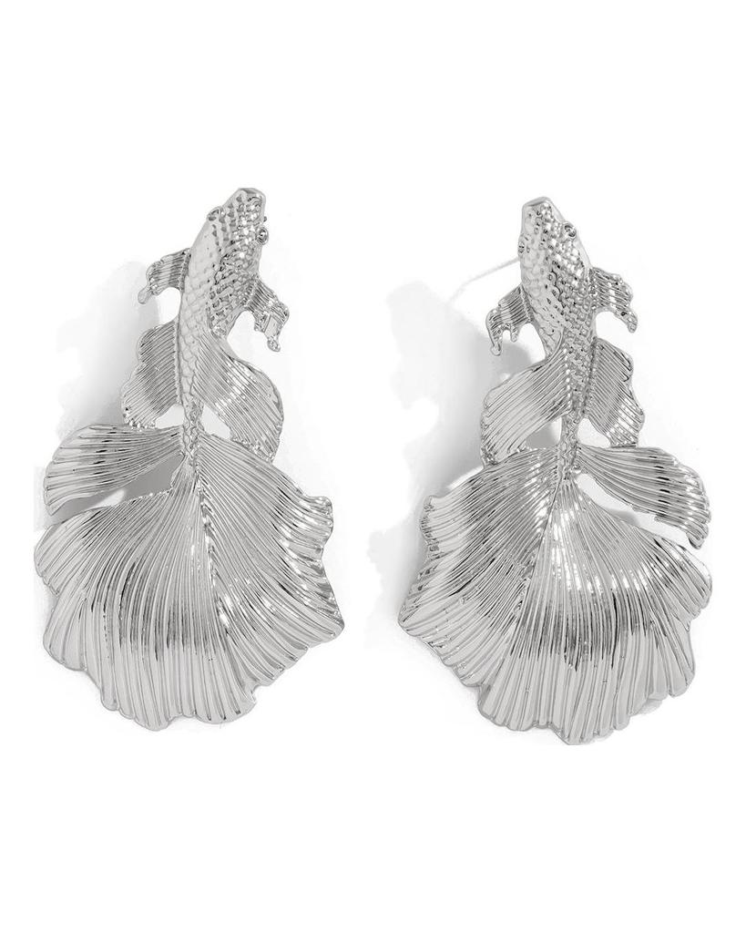 Spirallegierung Herz Anhänger Ohrringe: Europäischer & Amerikanischer Stil, Übertriebenes Unregelmäßiges Design