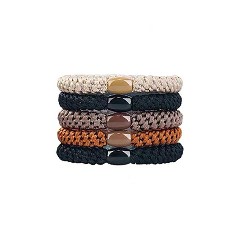 5pcs/set Hair Ties Colorful Twisted Knitted Rubber Bands Basic Elastic Hair Band Durable Ponytail Holder Women Hair Accessories