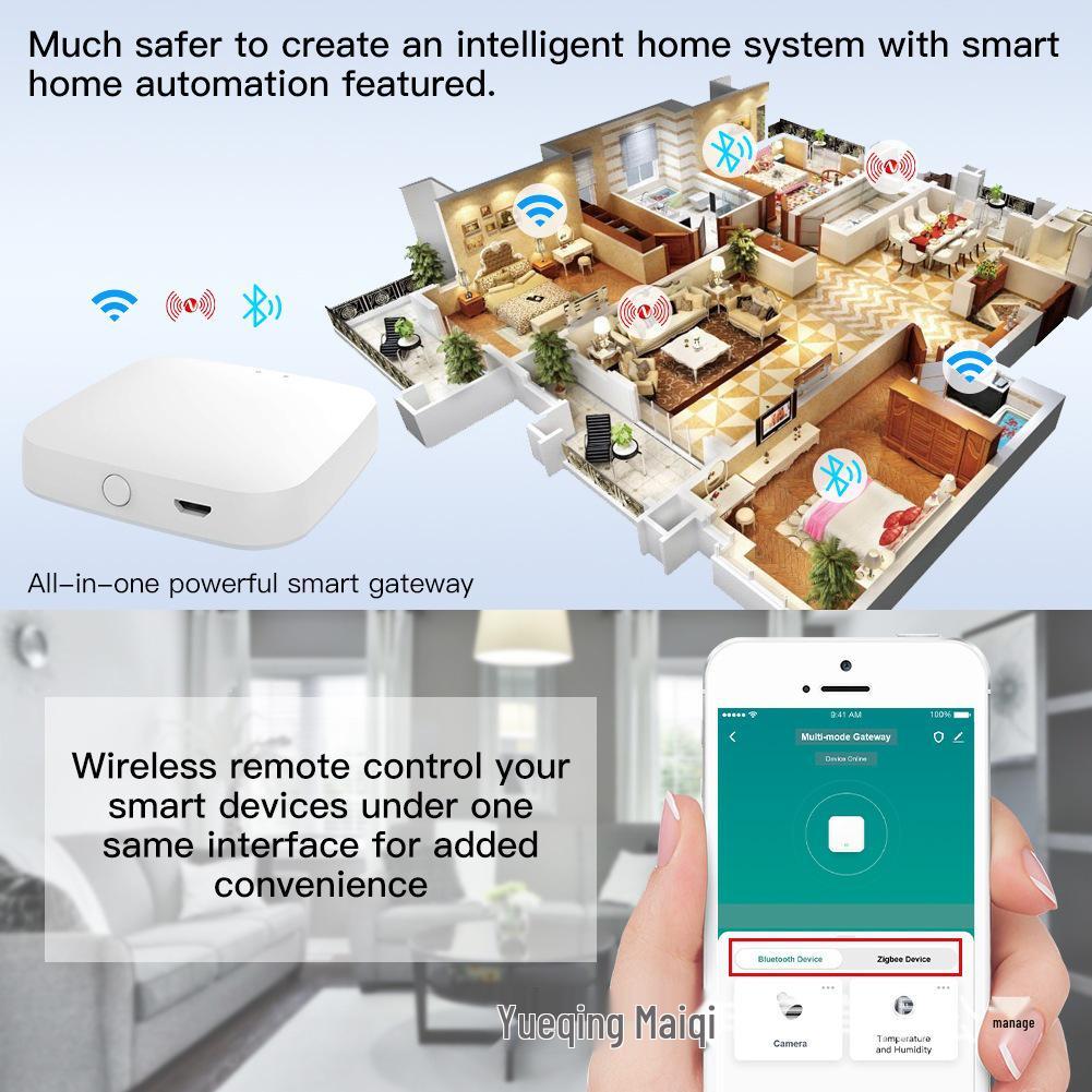 Tuya Smart Multi-Mode Bluetooth Zigbee Gateway with Remote App Control - Mini Wireless Hub for Centralized Management