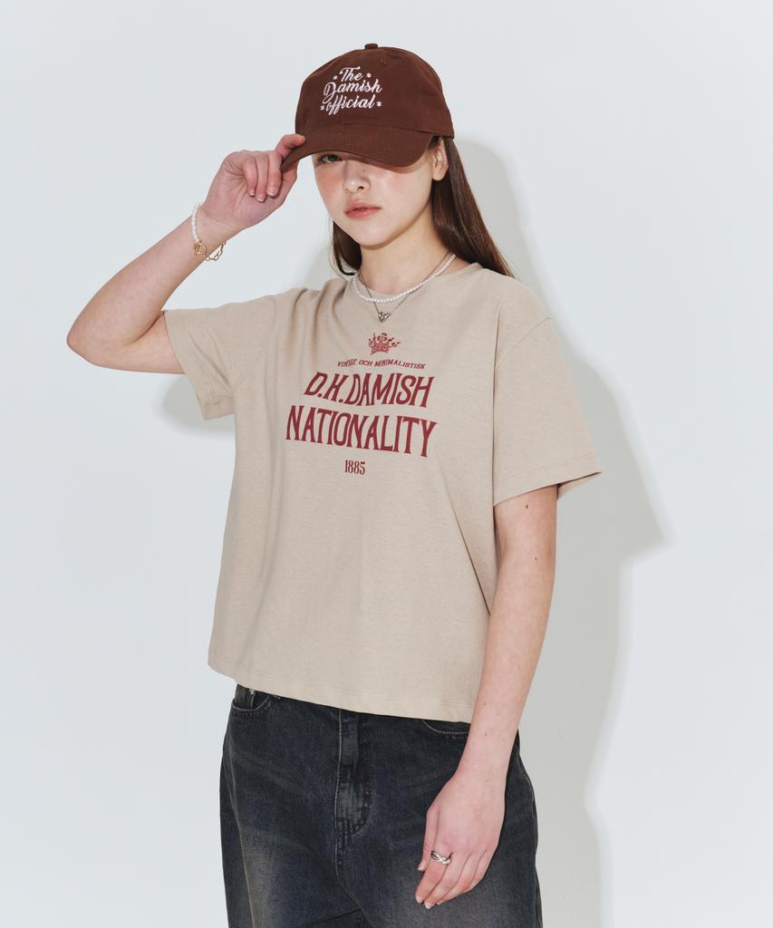 Damiswi Official Script Ball Cap_Light Beige