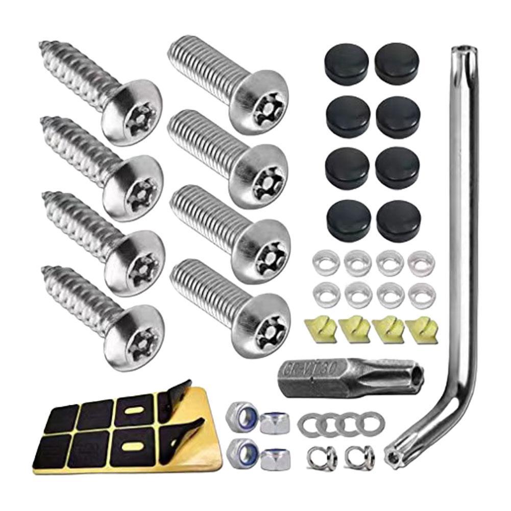 Anti Theft License Plate Screws License Plate Security Screws Kit For Fastening Frame US License Plate Cover Security Bolts