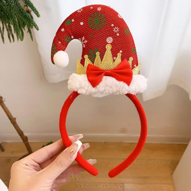 Verstellbares Weihnachts-Schneeflocken-Haarband Feiertagsparty Zusammenkünfte Kopfschmuck für Frauen und Mädchen