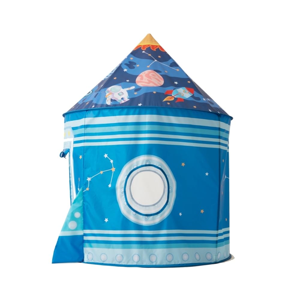 Benebomo Tent for Children Rocket Tent Kids Tent Tent House Spaceship Tent Folding Ball Pool Indoor Outdoor Rocket Toy with Carry Bag Children Play