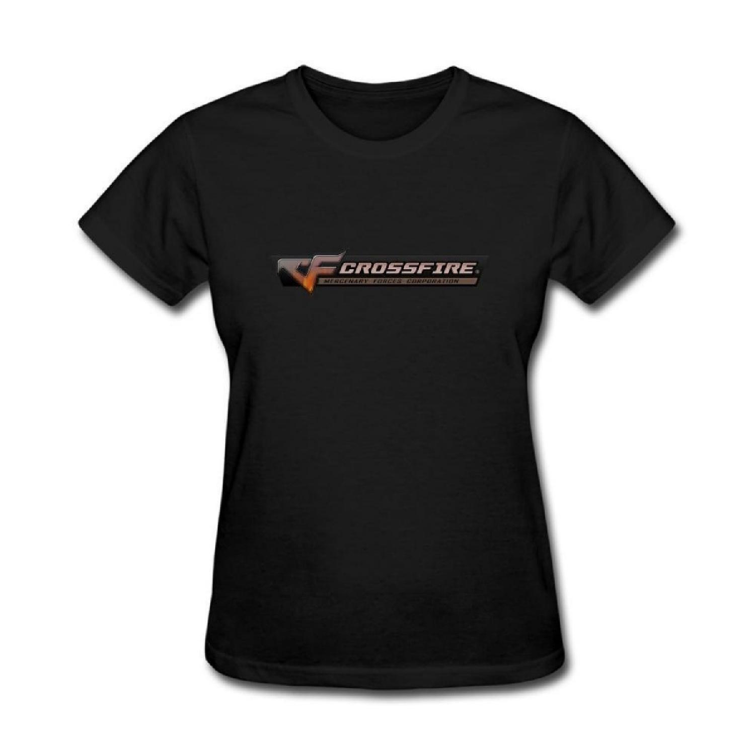 JUXING Womens CrossFire Video Game Logo T-shirt Size XL ColorName S