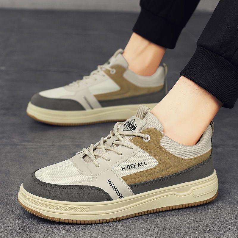 Men's Shoes Summer 2025 New Breathable Hong Kong Style Versatile Dirt-resistant Mesh Shoes Trend Lightweight Soft-soled Sports and Leisure Shoes