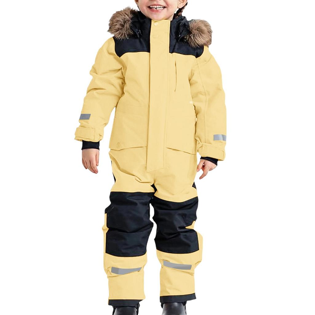 Kinder Mode Outdoor Fleece, Gefüttert Verdickt Warm Jungen Und Mädchen Einteilig Skianzug
