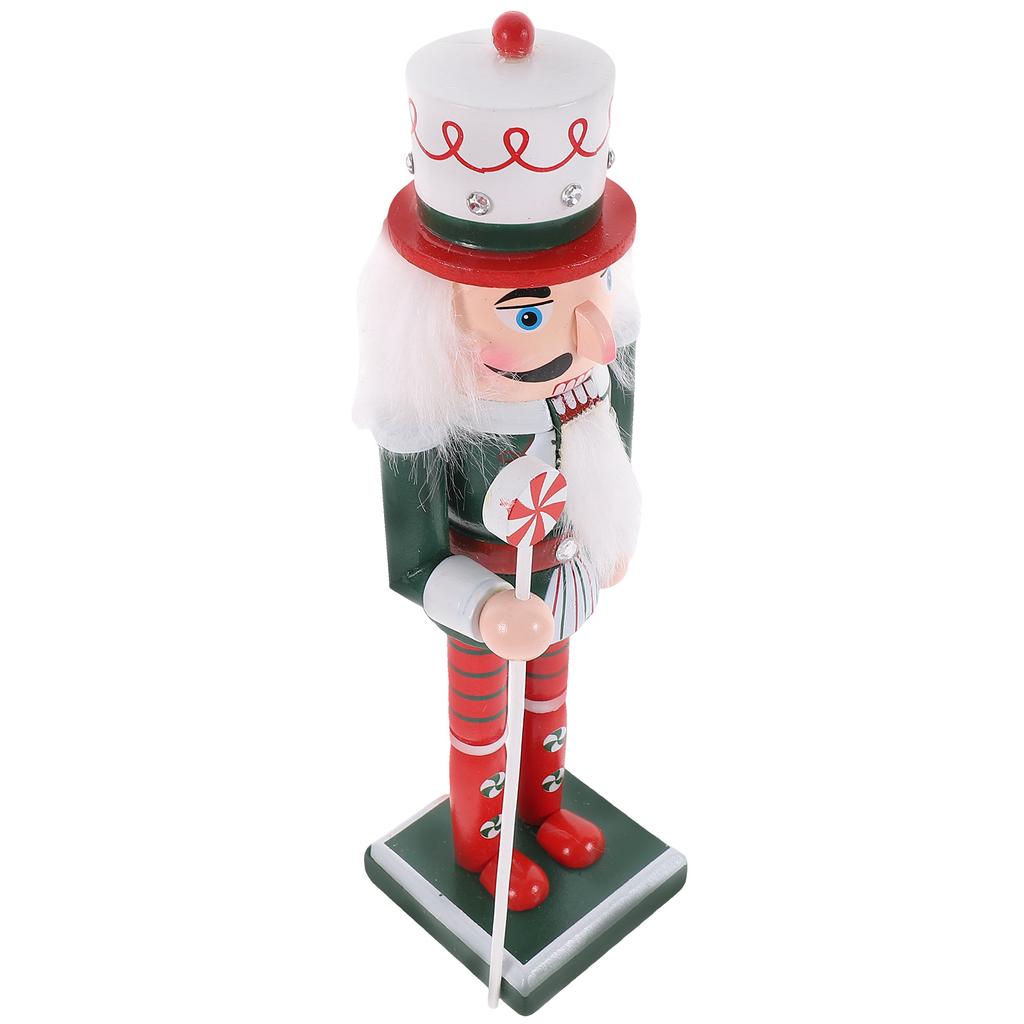 25Cm Wooden Wooden Nutcracker Nutcracker Soldier Christmas Nament Home Decor Figurine Holiday Craft Garden Decoration