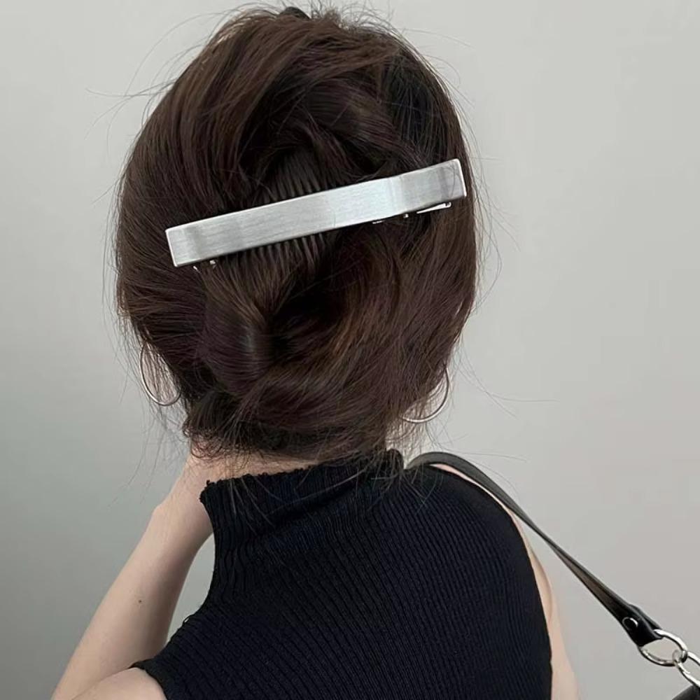 Big Hair Clip Ribbon Metal Barrettes Hairpin Korean Hair Claws  Women Ponytail