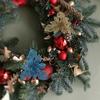 Christmas Flower Artificial Plastic Fake Flowers Holiday Home Decor Xmas Wreath Ornament DIY Craft Supplies