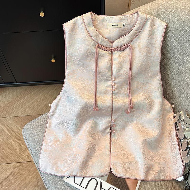 

2025 new pink high-end bronzing vest women s thin vest women s top 3XL (recommended 138-75kg) розовый