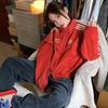 1514 #High Quality, Thickened, Original Workmanship (Original Fabric) Jacket Female Red Chenier