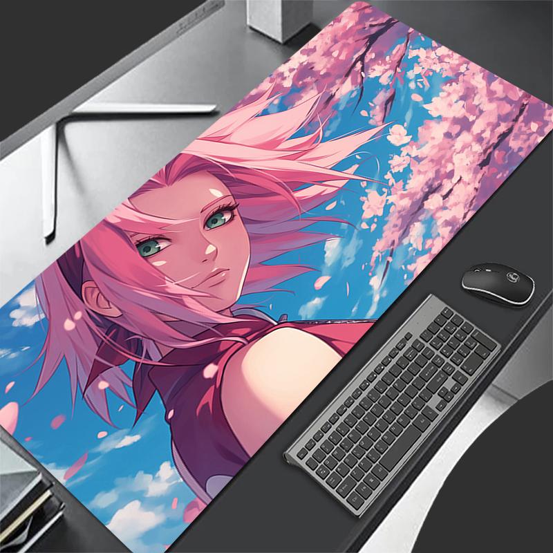 Computer Varmilo Keyboard Mouse Pad Anime Gaming Naruto Sakura Haruno Accessories Table Xxl Gamer Carpet Desk Mat Soft Mousepad