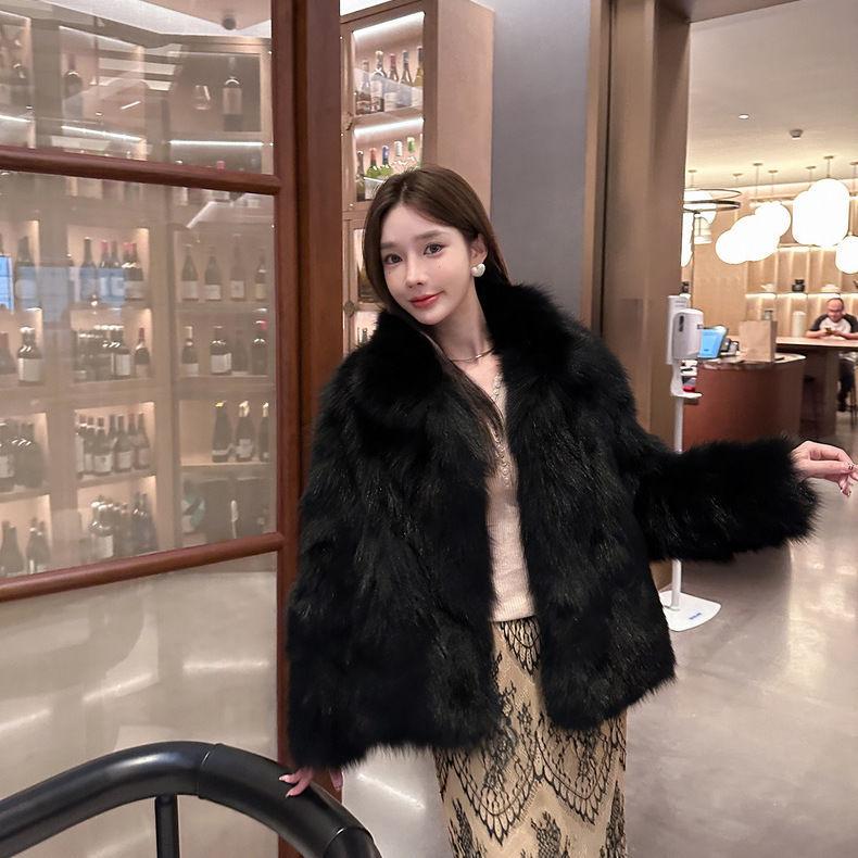 Imitation fox hair artificial fur winter coat light warm thickened short wool coat