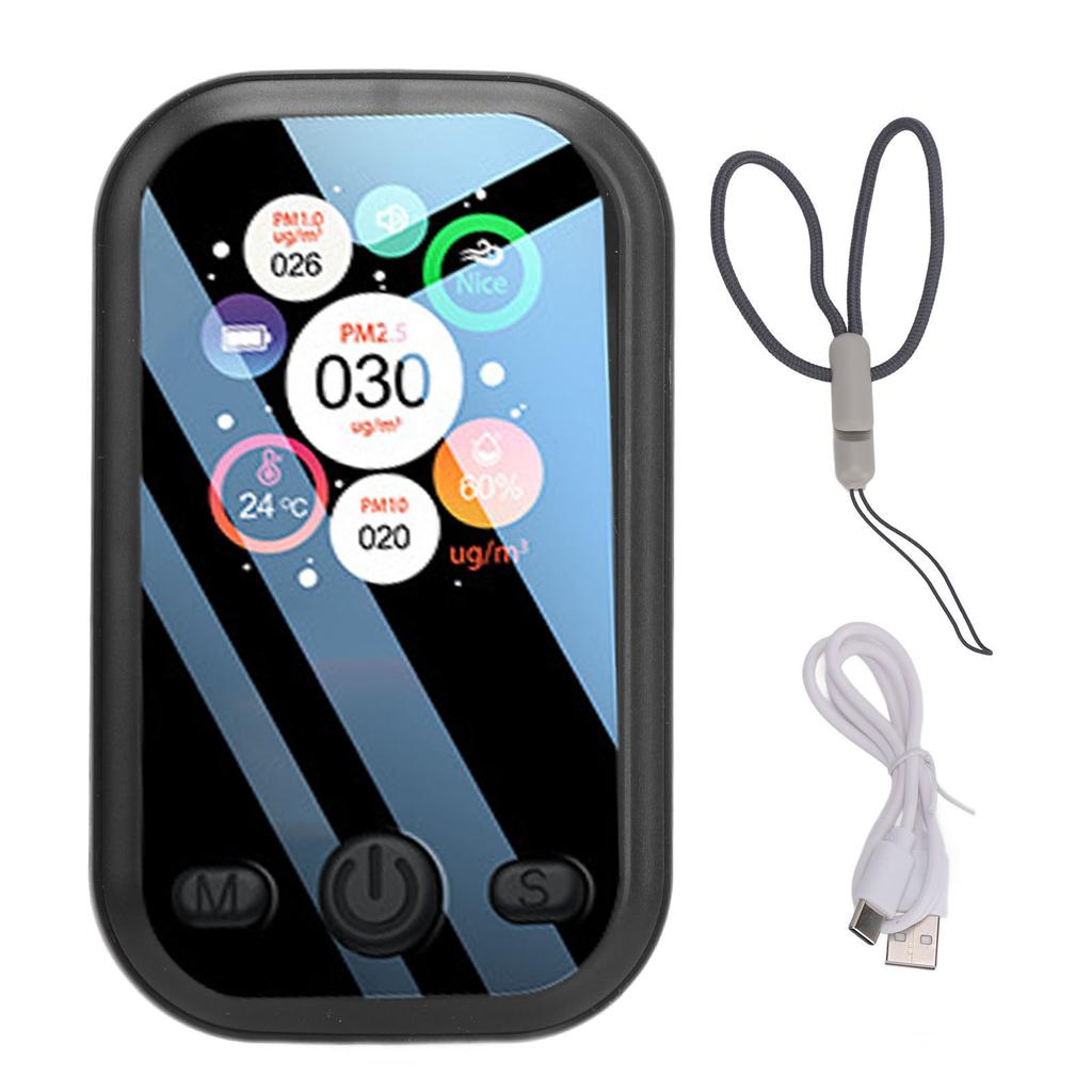 Air Quality Monitor PM2.5 PM10 PM1.0 Detector Humidity Tester LCD Display Portable Mini Air Quality