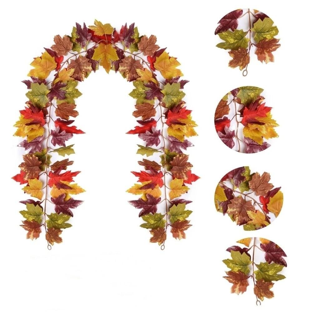 Hanging Fall Wreaths Vine Autumn Leaves Fake Leaf Plant Vine Halloween Party