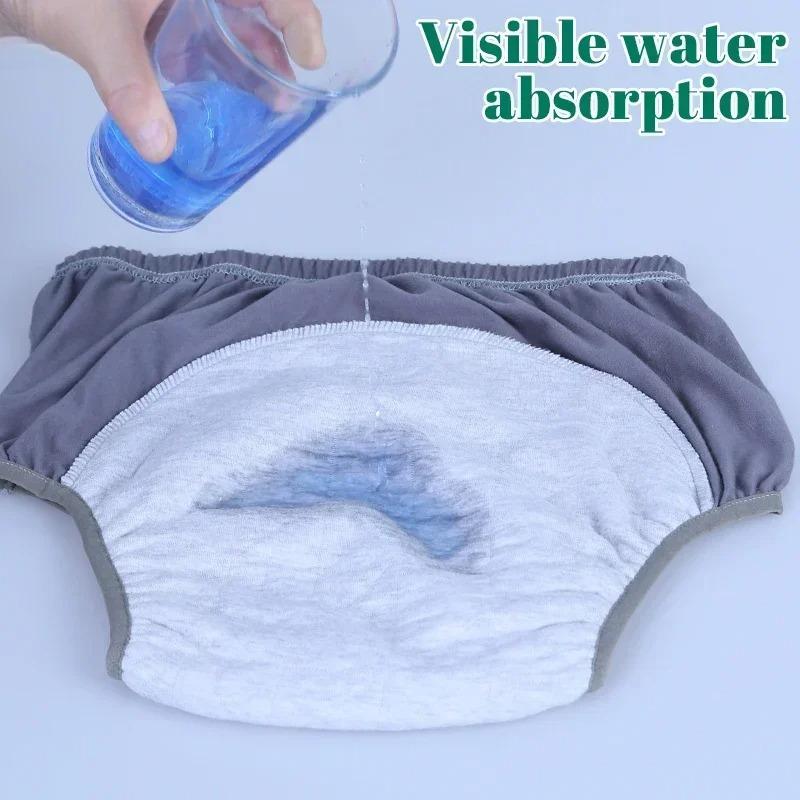 Reusable Adult Diaper For Elderly Washable Incontinence Underwear Waterproof Breathable Pants For Disabled