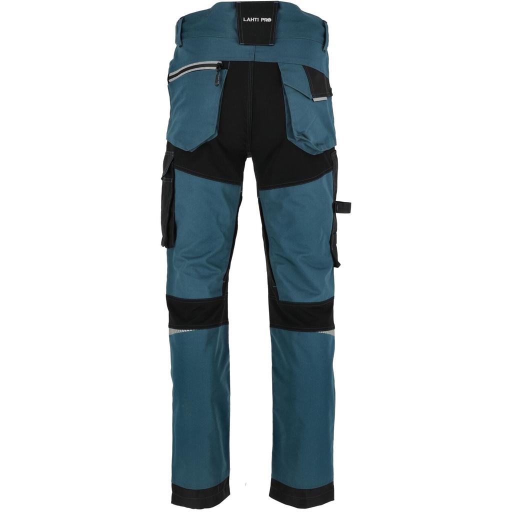 Turquoise-Black Trousers with Stretch Inserts, "2XL", Ce, Lahti